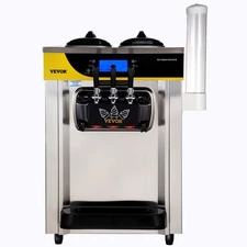 22-30L/H 2200W Soft Serve Machine, 2x6L Hopper & 2L Cylinder, LCD Alarm