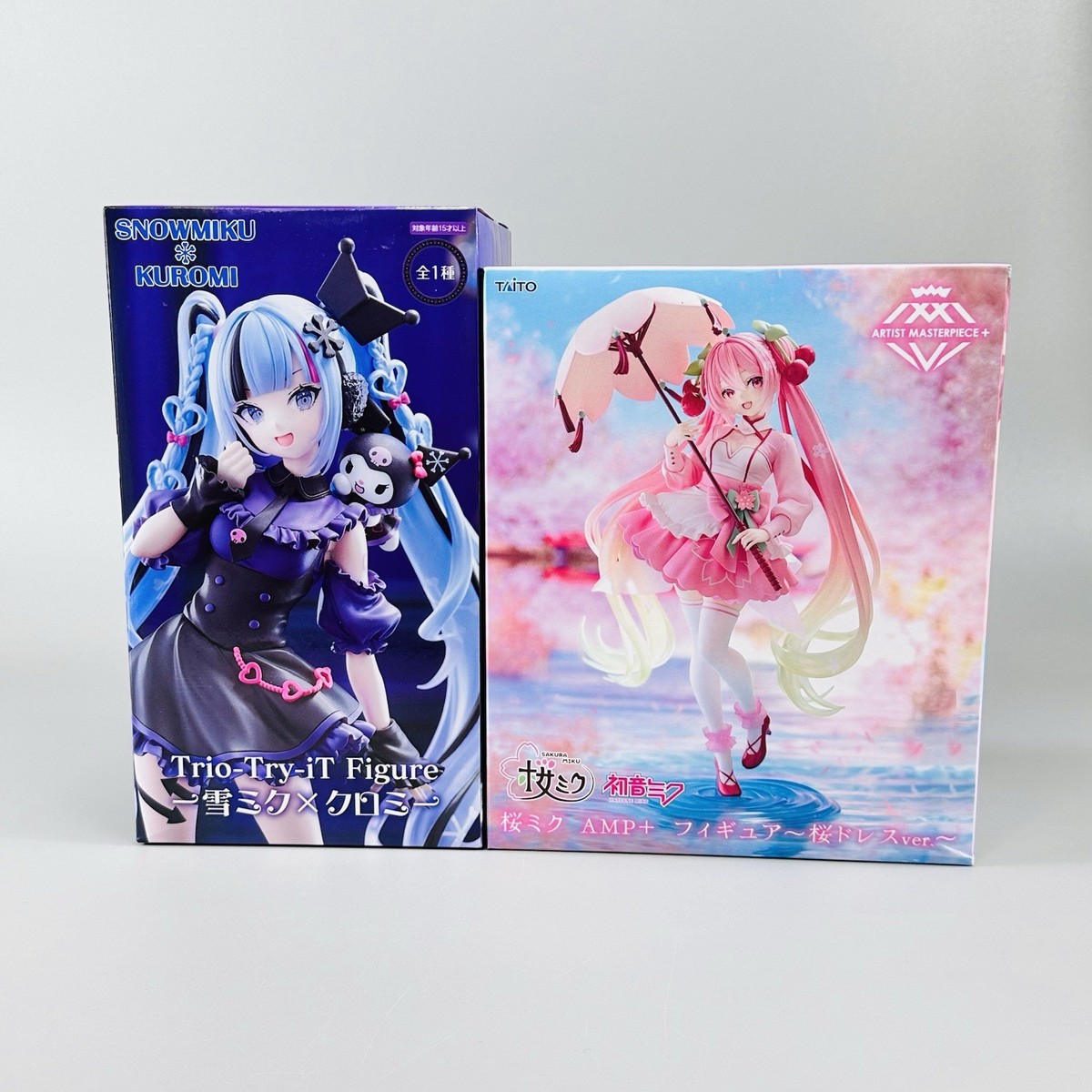 Authentic Snow Miku x Kuromi Trio-Try-iT Figure AMP+ Sakura Dress