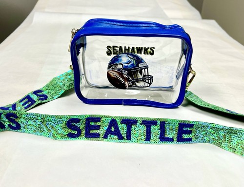 New Seattle Seahawks Stadium Approved Game Day Bag With Sequin Strap | eBay