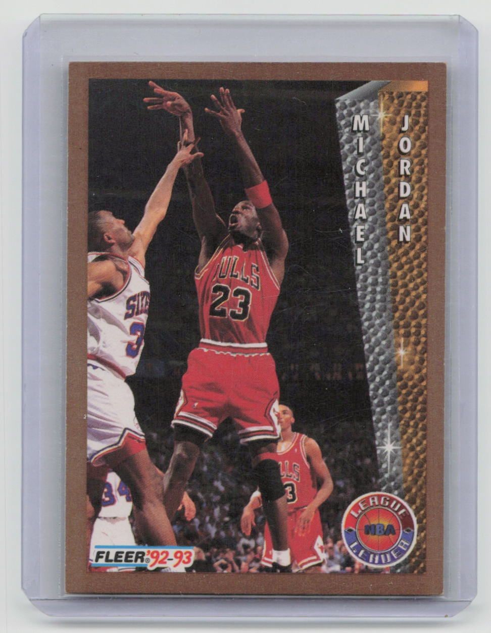 1992-93 Fleer Michael Jordan #238 Scoring Leader League Leaders Card Bulls