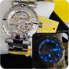 Invicta Subaqua Noma I - Automatic BRIDGE Mvmnt Skeleton Silver SS mens watch