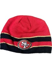 Reebok NFL San Francisco 49ers Beanie Men's One Size Red Black Striped