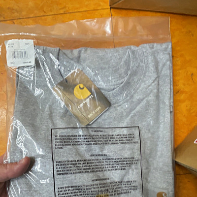 Carhartt Men's Solid Gray Long Sleeve Shirt Regular Fit Size M Regular