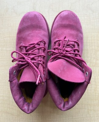 Timberland | Pink Nubuck Classic 6'' Leather Boots Size Girl s 3