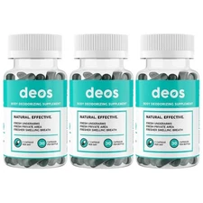 3PACK DEOS Internal Deodorant Supplement – Full Body Deodorizer - (30 Capsules)