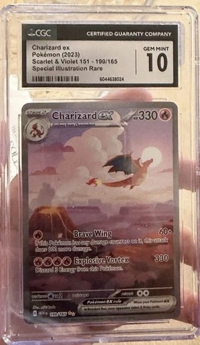 Charizard ex CGC 10 Special Illustration Rare 199/165 Scarlet & Violet 151 2023