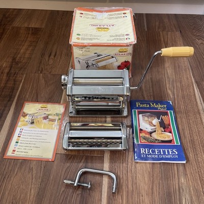 Marcato Atlas Deluxe Model 150 Hand Crank Pasta Noodle Maker Machine Box * Clean