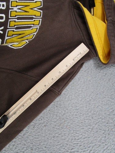 Wyoming University Cowboys Pullover Hoodie Sweatshirt Size XL VTG Y2K Heavy Read - Picture 9 of 13