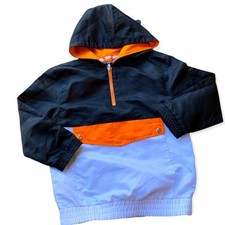 Art Class Kids Black White Orange Windbreaker Jacket Size Medium