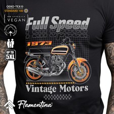 Full Speed Mens Tshirt Vintage Motorbike T-shirt Classic Ride Biker Tee P943