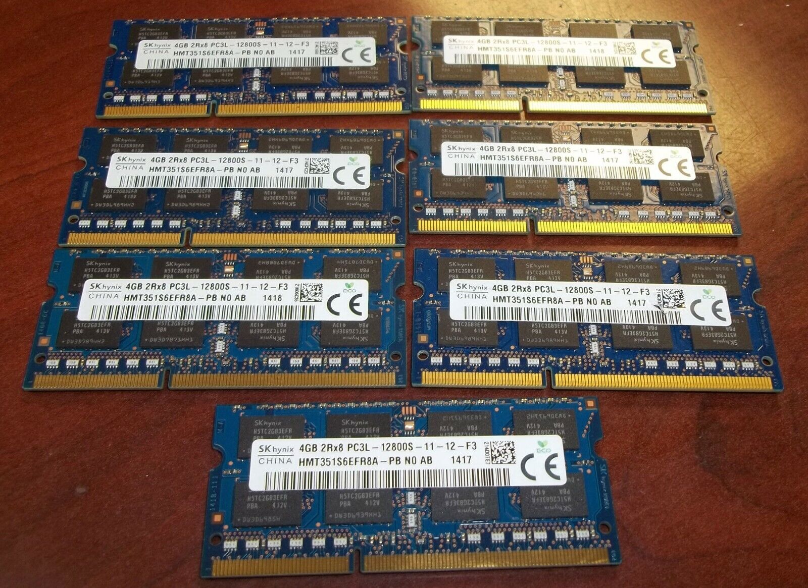 12 SKhynix 4GB Laptop RAM Memory Sticks 2Rx8 PC3L-12800S Free Ship P