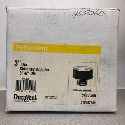 DuraVent 3PVL-X6R 6 in. D Steel Chimney Pipe Adapter
