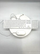 Apple Wired Keyboard A1243 & Mighty Mouse A1152 Set MB110LL/A MA086LL/A Bundle