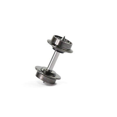 Evemodel 12pcs N Scale Wheelsets Metal Axle DC Wheels for Trix HP07150