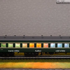 4 x LED lighting strips + Extension Kit connector for passenger car coach lights