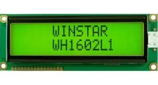 LCD Display Module, 16x2, Yellow / Green - WINSTAR WH1602L1-YYH-JT  H41