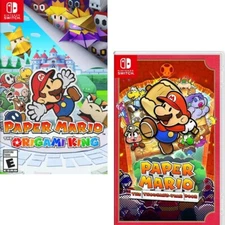Paper Mario: The Origami King + Thousand Year Door Switch Brand New Game Bundle