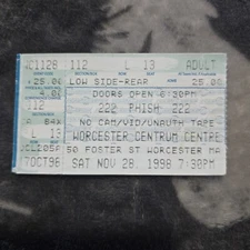 Phish 1998 Worcester Centrum Centre Massachusetts Ticket Stub November 28 1998