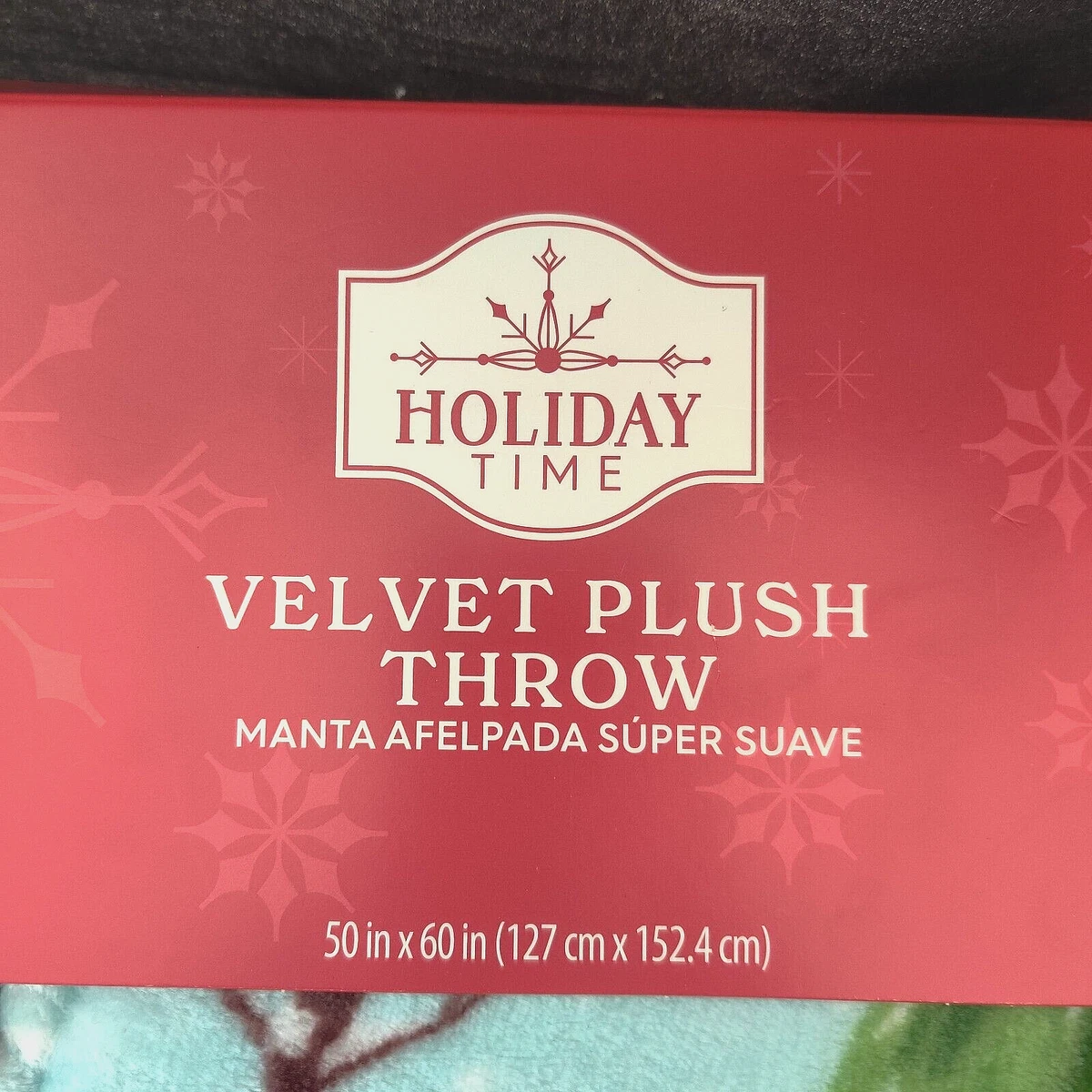 Holiday time velvet plush throw hot sale