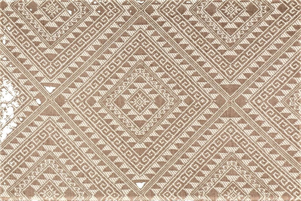 Linen Brown Geometric Craft Fabrics