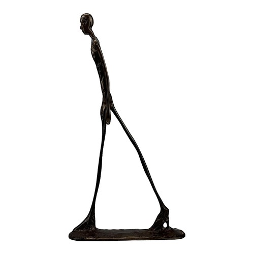 Gehender Mann Statue Skulptur von Giacometti Echt Bronze Replik Vintage - Bild 1 von 7