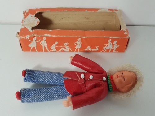 CACO house doll Biege Puppchen Made in Germany poupée jouet vintage toy 60s RARE - Picture 6 of 10