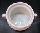 Vintage 1970s White McCoy Pottery Red Strawberry Old 2 Handled 4x5 Bean Pot Bowl — photo 2