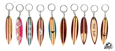 SU-Key-10 / Surfboard Schlüsselanhänger Surfboard Keyring Holz surfen Schmuck  - Bild 1 von 2