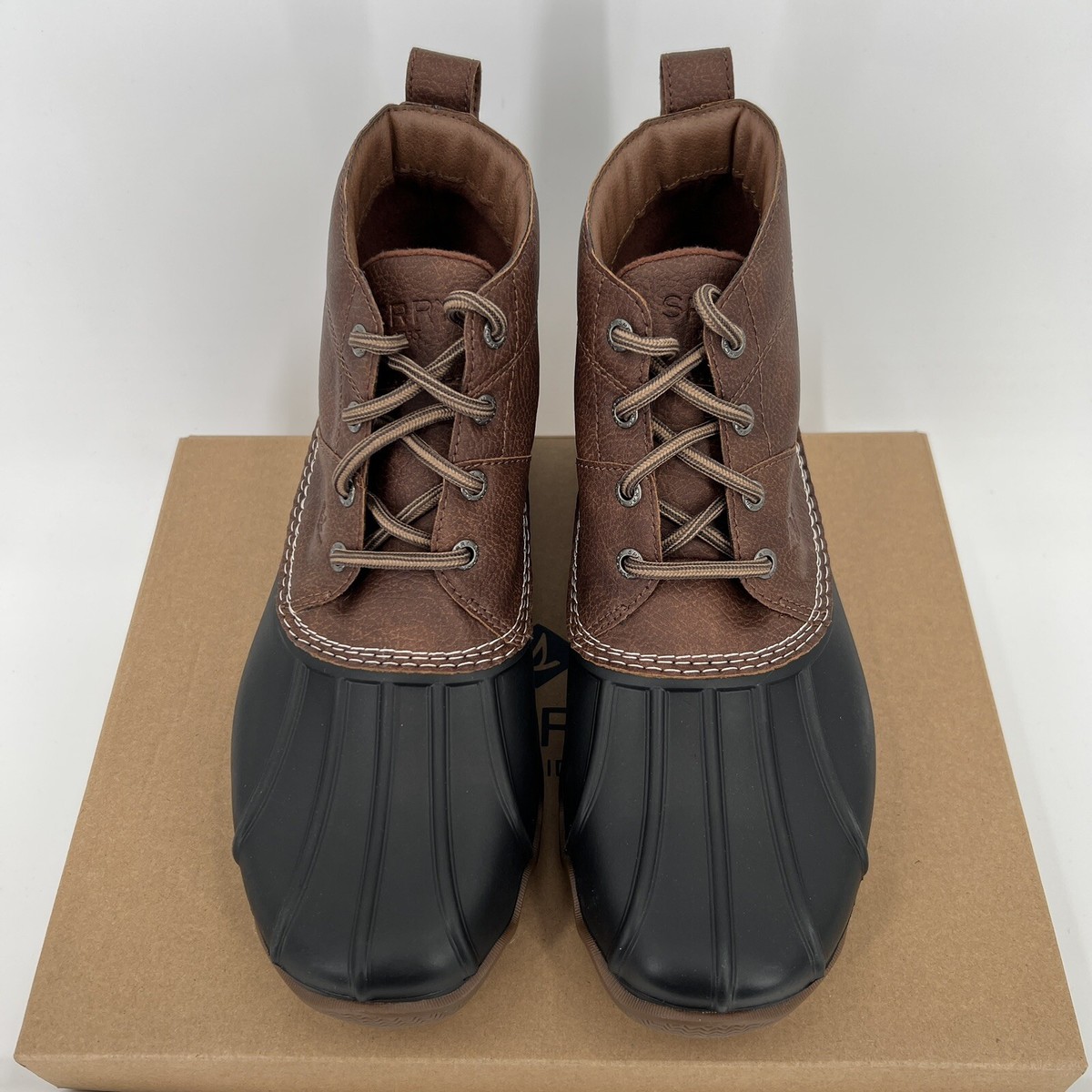 Sperry Men\'s Brewster Low Duck Boots sz 8 Brown/Black STS22783 Rain Waterproof Gloucester Duck Boots Brown | Sperry main image 4