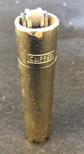 Vintage Lighter Clipper Flint Gas Gold Plated Metal Flama Gas CLIPPER