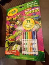 Crayola Teenage Mutant Ninja Turtles Coloring and Activity Pad Set Markers NEW