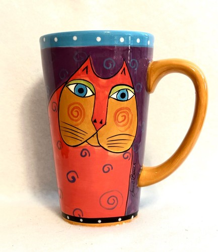 Rare LAUREL BURCH Coffee Mug CAT Coffee Latte Tea Cup Vintage HTF Collectible