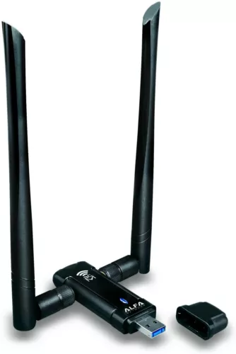 Alfa AWUS036ACM Long-Range Dual-Band AC1200 Wireless USB 3.0 Wi-Fi Adapter w/2x 