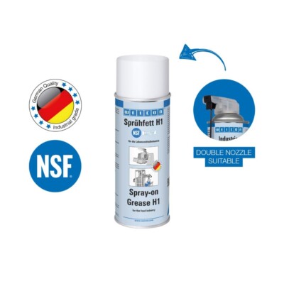 WEICON Sprühfett H1 | Hochtemperaturfett | NSF-Zulassung | 400 ml