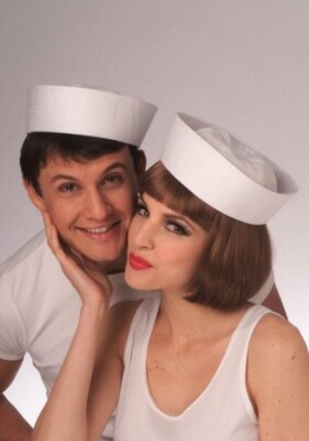 Sailor Gob Hat - White - Popeye - Navy - Costume Accessory - 6 Sizes