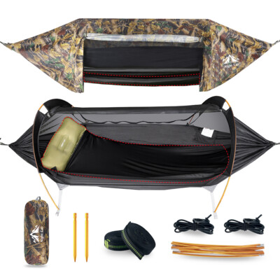 Hängematte mit Moskitonetz Zeltplane Reise Camping Hängematte Outdoor Hammock