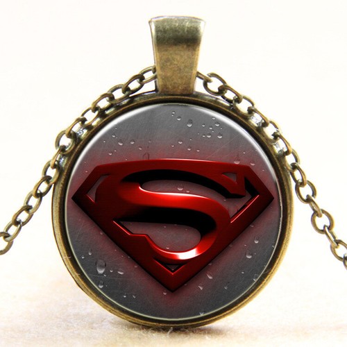 Superhero Batman X-Man Cabochon Alloy Glass Tibet Silver Chain Pendant Necklace - Picture 14 of 18