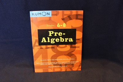 Kumon Publishing Pre-Algebra Grades 6-8 (2016, Trade Paperback)