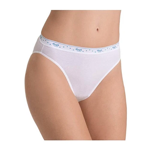 SLOGGI Set 6 Slip 100 Tai Donna 2 alla Taglia 6 Bianco