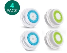 4-Pack: 2 Acne 2 Deep Pore Replacement Facial Brush Heads For Clarisonic Mia 1 2