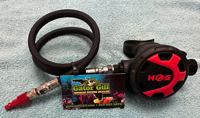 Hookah/Scuba Diving 2nd stage HOG Fully adjustable regulator 20'' LP line braided