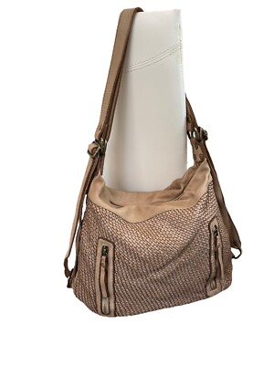 BORSA TRASFORMABILE IN ZAINO - VERA PELLE LAVATA 