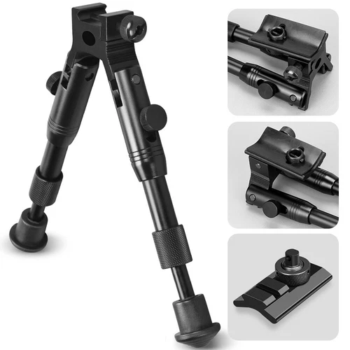6Inch Adjustable Rifle Bipod with Swivel Stud Mount Fit Picatinny Rail - 第 4/20 張圖片