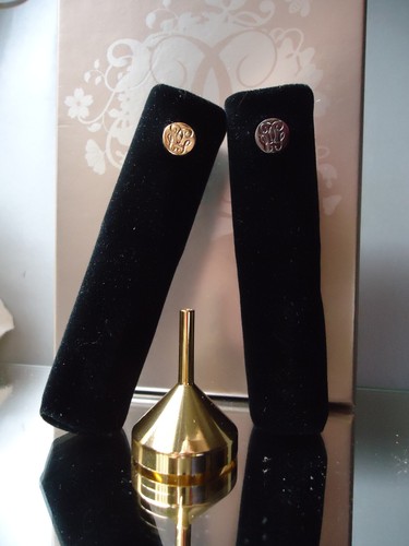 Guerlain Perfume 1x Gold 1x Black Refillable Atomisors & Funnel New Box V Rare - Picture 2 of 11