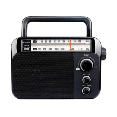 Retekess TR604 Portable FM AM Radio Big Speaker Tuning Knob Handle Senior Gifts