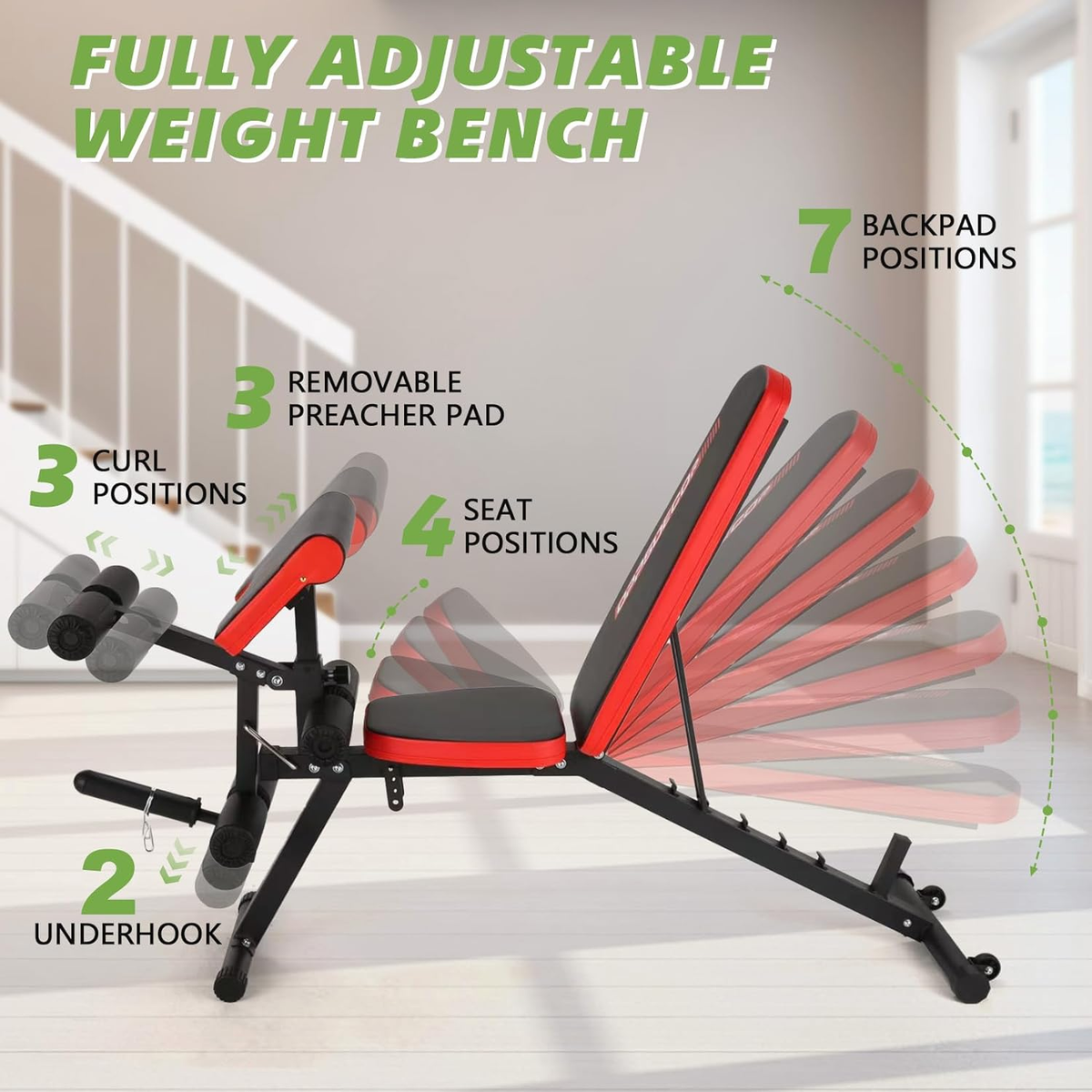 Bench Press Set Amazon Adjustable Bench In 270KG Weight Bench