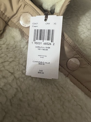 Coach Sherpa Pull Over In Recycled Polyester Womens Jacket XS $550 - Picture 4 of 9