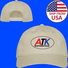 ATK Motorcycle Racing Khaki Adjustable Organic Hat Cap Adult Size