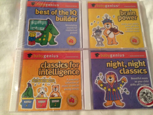 BABY GENIUS 4 CDs: Brain Power/Best of  IQ Builder/Night Classics/4 Intelligence - Picture 1 of 2