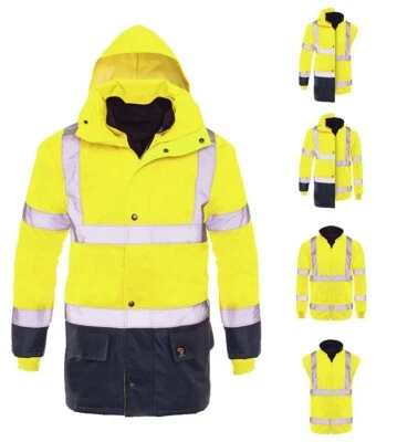 PROCERA PROLUMO 5IN1 Warnschutz-Winterjacke Arbeitsjacke Schutzjacke Warnschutzjacke Herrenjacke 5in1